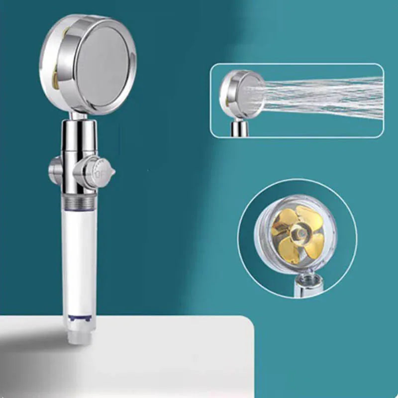 Water-saving shower head with 360° rotation - AquaTurbo