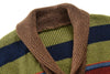 Herren Strick-Cardigan mit Colourblock und geometrischem Muster – Leandro