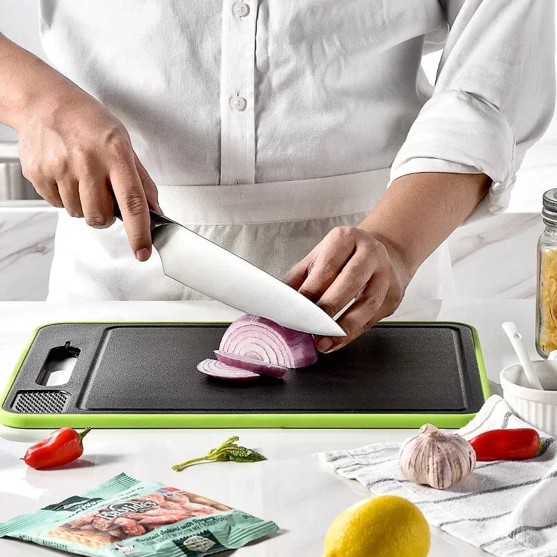 Double-sided cutting board with defrosting plate - BladeBoard