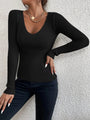 Damen Strickpullover mit V-Ausschnitt – Alina