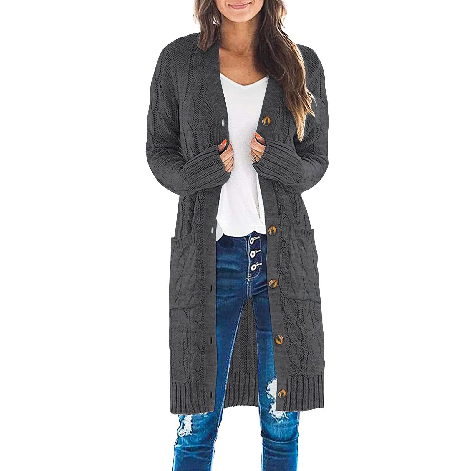 Damen Strick-Cardigan mit Taschen – Noelle