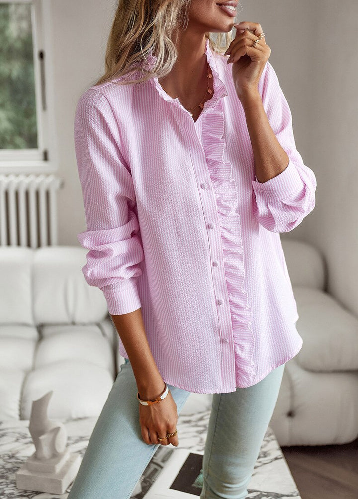 Trendy Striped Women's Blouse – Elise