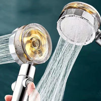 Water-saving shower head with 360° rotation - AquaTurbo