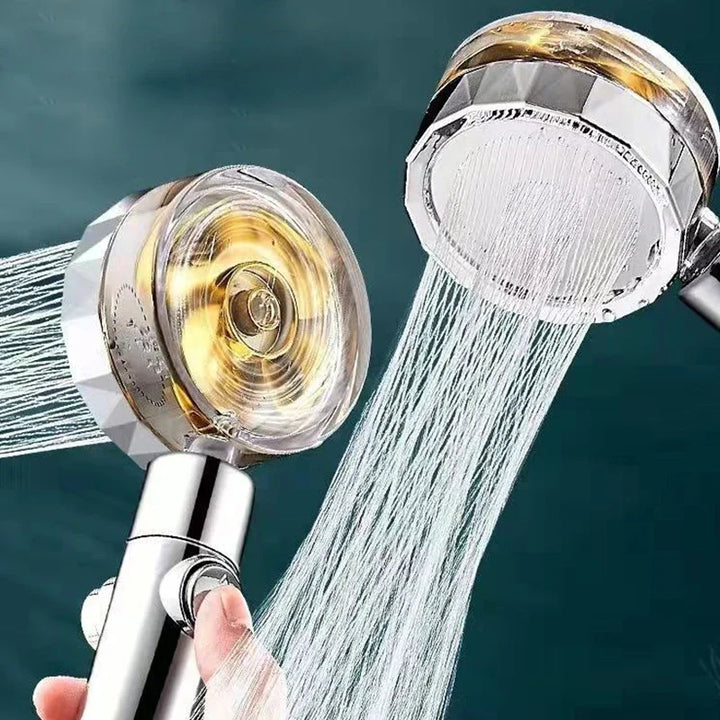 Water-saving shower head with 360° rotation - AquaTurbo