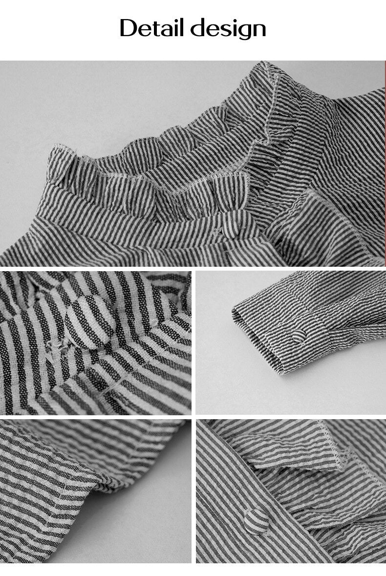 Trendy Striped Women's Blouse – Elise