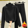 Zweiteilige Damen Winter Set mit Fleecepullover und Hose – Eva