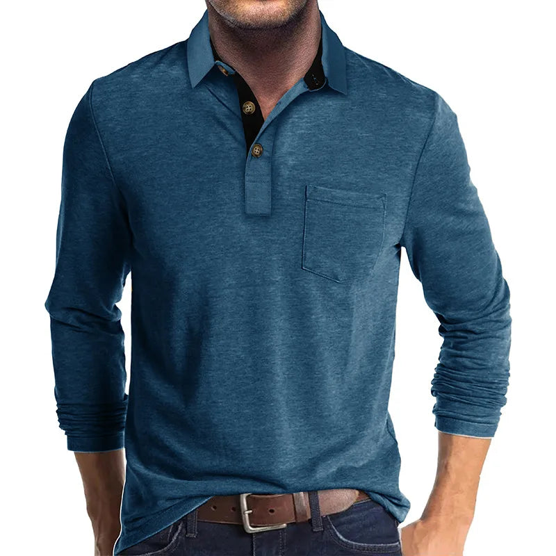 Herren Langarm-Polo atmungsaktiv & vielseitig – Matteo
