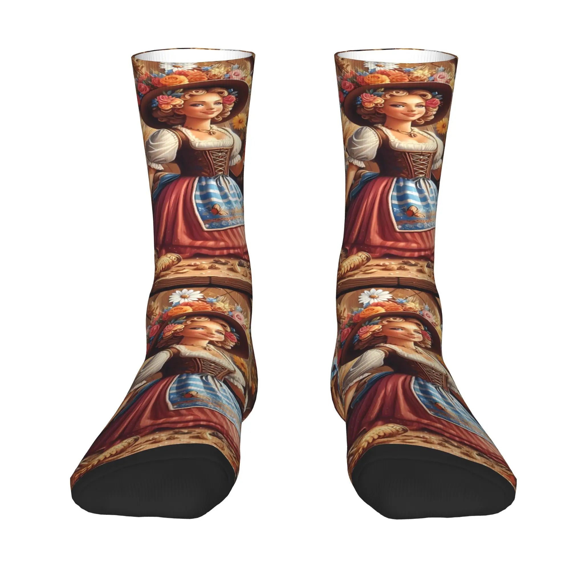 Socken mit Dirndl-Print (2er-Set) – TrachtenSocken Oktoberfest 2025