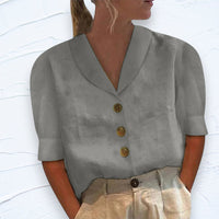 Schicke Damenbluse mit Kragen und Knöpfen - Vivienne