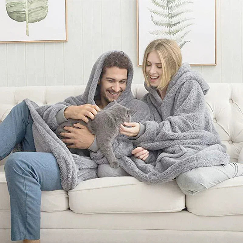 Übergroße Flanell-Dekentrui für Damen & Herren – FleeceHaven