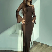 Charming Long-Sleeve Dress - Nila