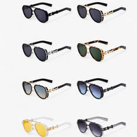 Oversized Steampunk-Sonnenbrille mit Polarisierten Gläsern – Arclight