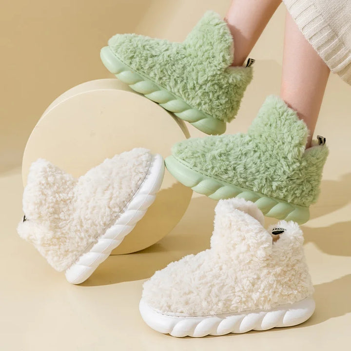 Warme Damen Hausschuhe aus Baumwolle & Plüsch – CozySteps