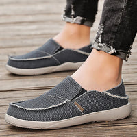 Leichte Canvas-Slipper für Herren | Atmungsaktive Sommer-Espadrilles - Niko