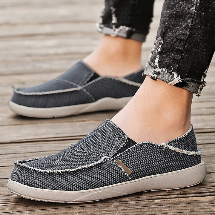 Leichte Canvas-Slipper für Herren | Atmungsaktive Sommer-Espadrilles - Niko
