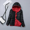 Wendbare Daunenjacke mit Kapuze – Soraya