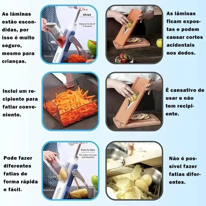 Sichere 5-in-1 Gemüseschneider (1+1 gratis) - VeggieChop Pro