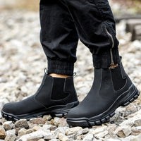 Herren Sicherheits-Werkstiefel wasserdicht mit Stahlkappe & breiter Passform – Magnus