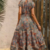 Luftiges Damen Maxikleid mit Ethno-Print & V-Ausschnitt – Nayeli