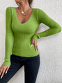 Damen Strickpullover mit V-Ausschnitt – Alina