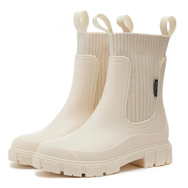 Damen Regenstiefel gefüttert wasserdicht mit Antirutschsohle – Nalena