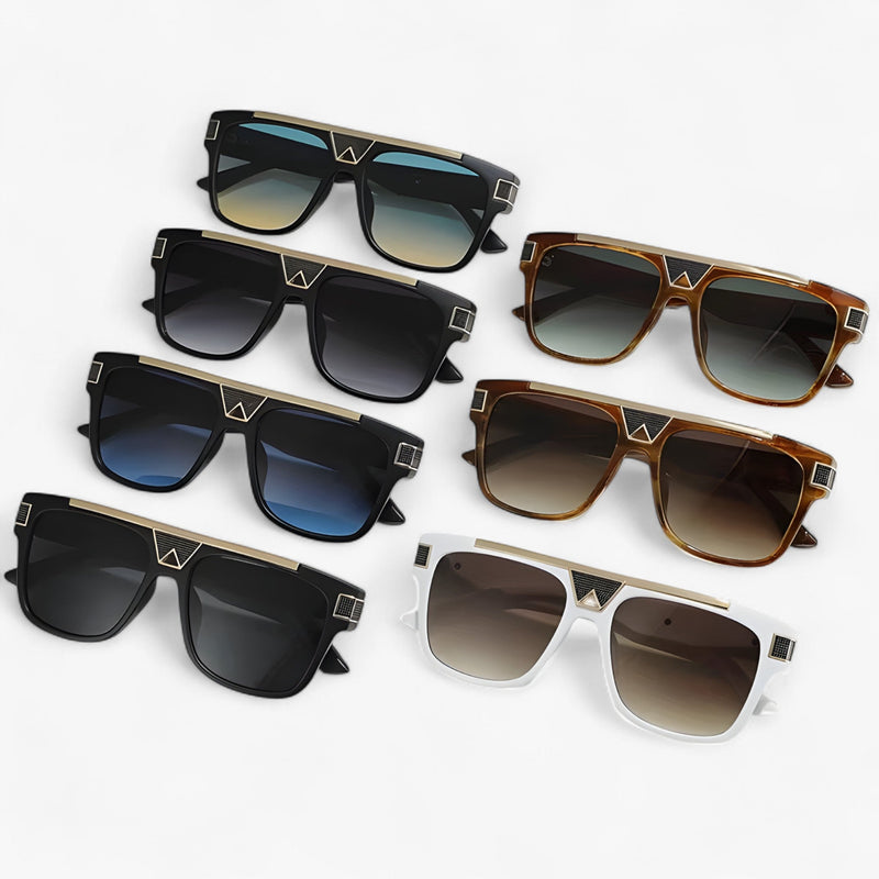 Vintage Piloten-Sonnenbrille mit Spiegelgläsern – Aerion