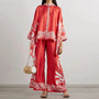 Zweiteiliges Damen Leinen Streetwear-Set Mit Ethno-Print – Samira