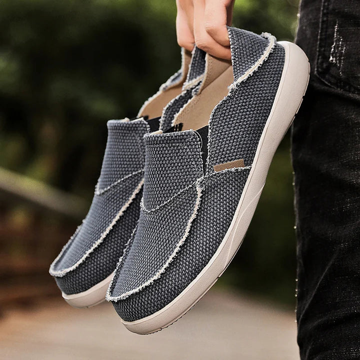 Leichte Canvas-Slipper für Herren | Atmungsaktive Sommer-Espadrilles - Niko