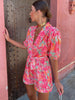 Trendiger Festival-Print Playsuit mit Gürtel – Leona