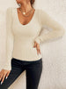 Strickpullover mit V-Ausschnitt aus Feinstrick – Lenora