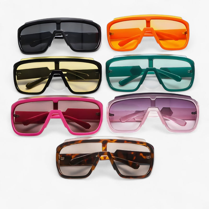 Oversized Monoblock Wraparound Sonnenbrille – Auron