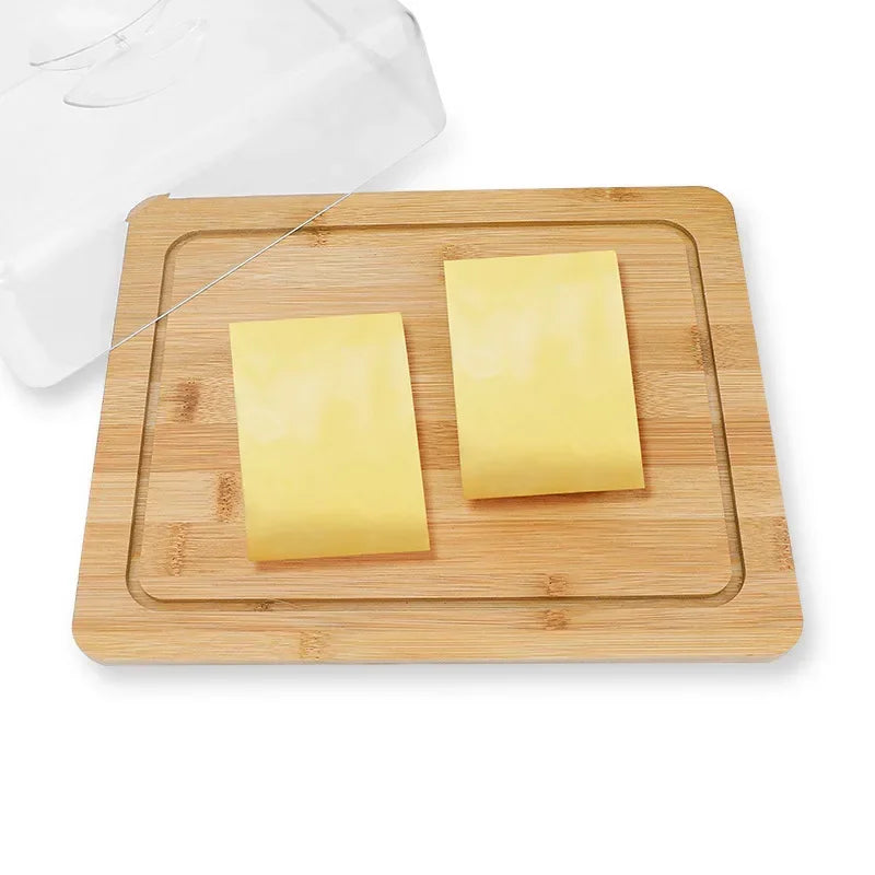 Rectangular Butter Dish with Bamboo Lid - FreshSeal