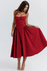 Stylisches Sommerkleid mit Spaghettiträgern und Taillenmieder – Mira