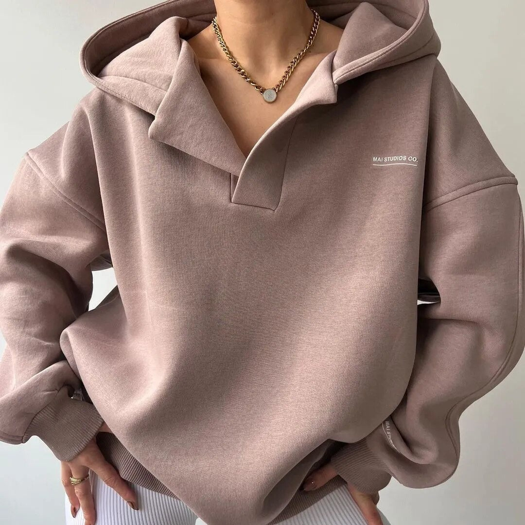 Trendy Oversized Damen-Hoodie mit Kapuze - Luna