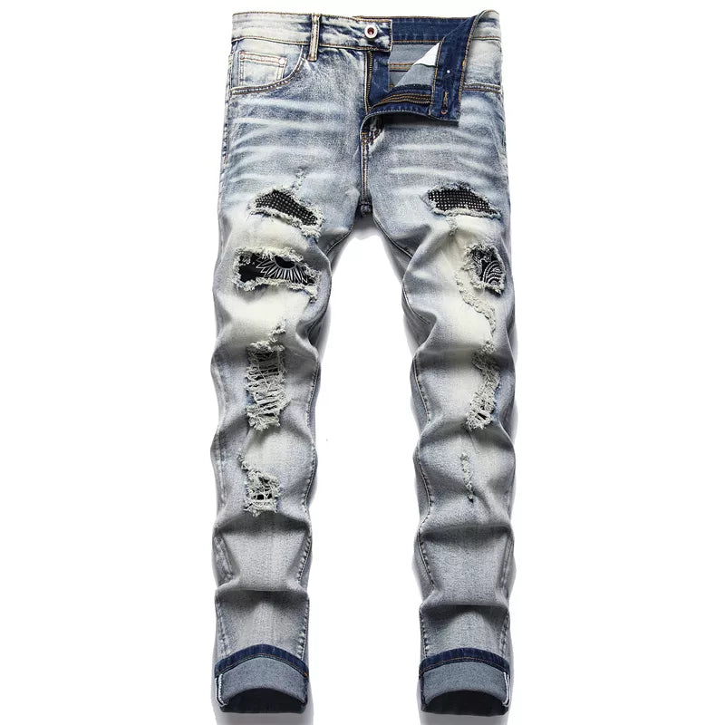 Trendy ripped men's jeans - Jaxon