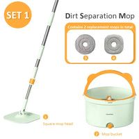 Selbstrotierender Wischmopp mit Eimer - SpinMop