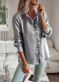 Trendy Striped Women's Blouse – Elise