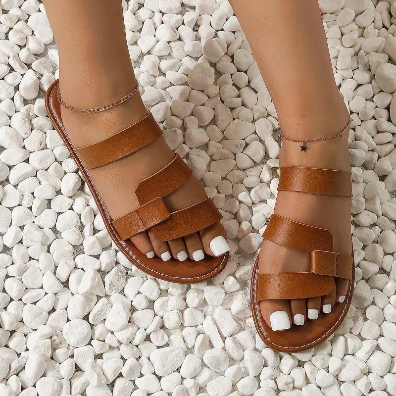 Verstellbare Damen Sandalen mit Fester Sohle – Mira