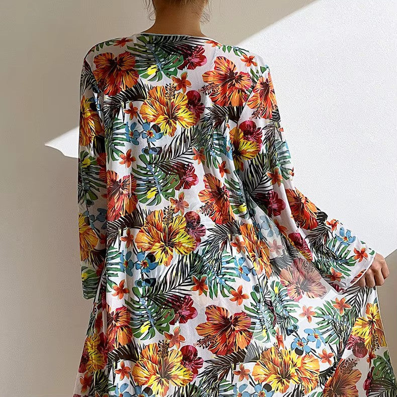 Bikini set with high waist and cover-up – Amira