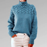 Knitted Sweater for Women with Collar – Sienna