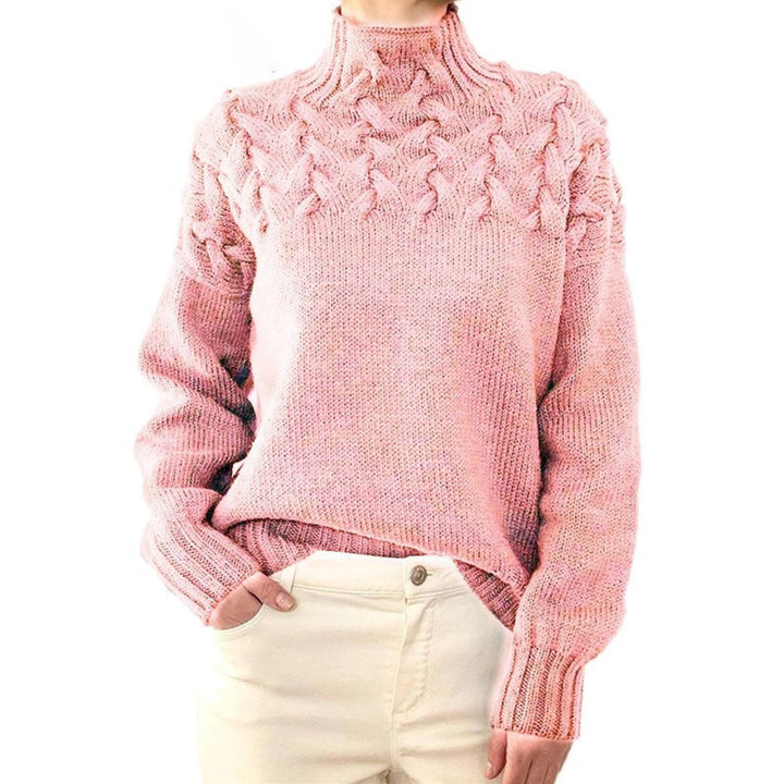 Knitted Sweater for Women with Collar – Sienna