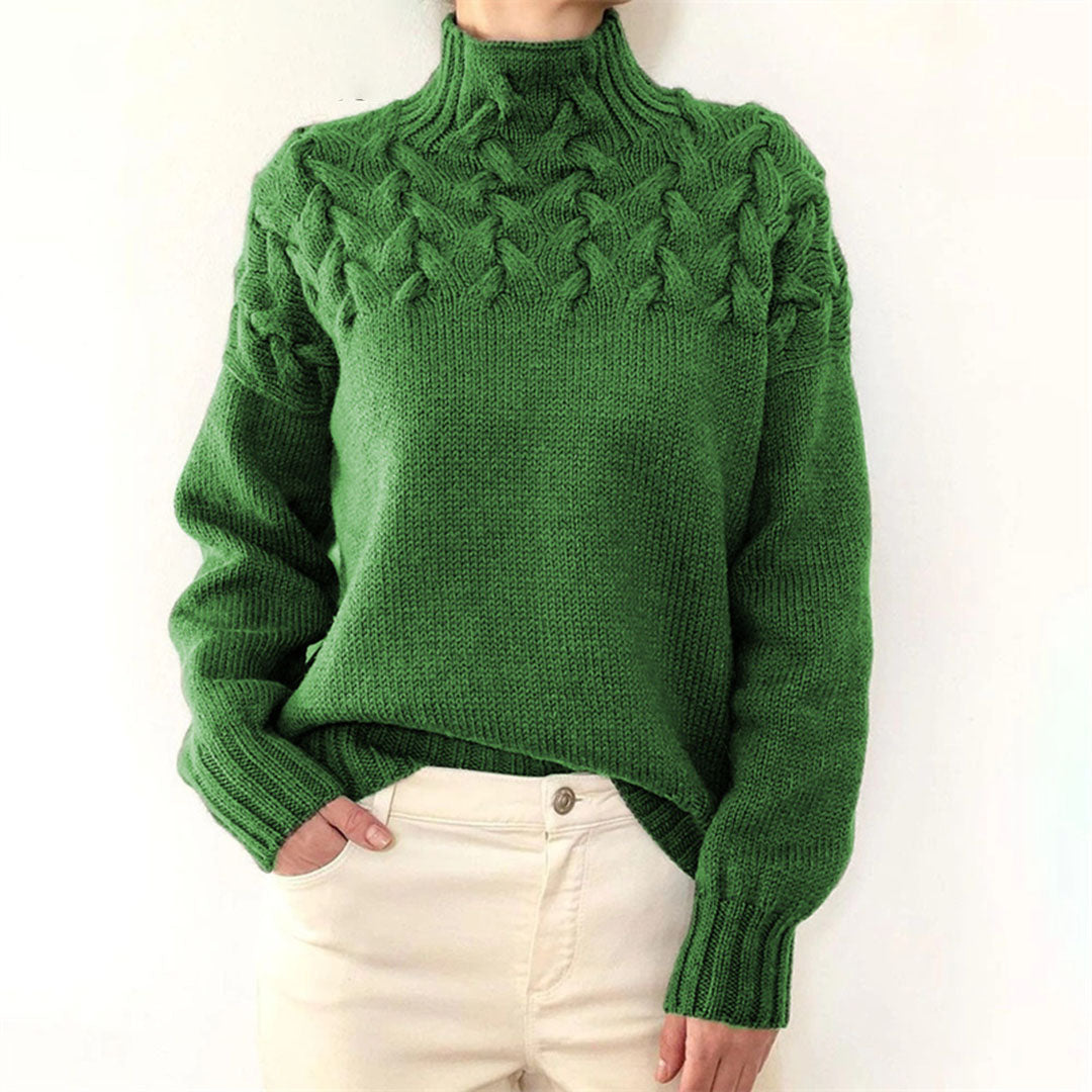 Knitted Sweater for Women with Collar – Sienna