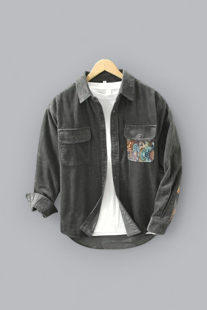 Cotton men's shirt with long sleeves - Quinten