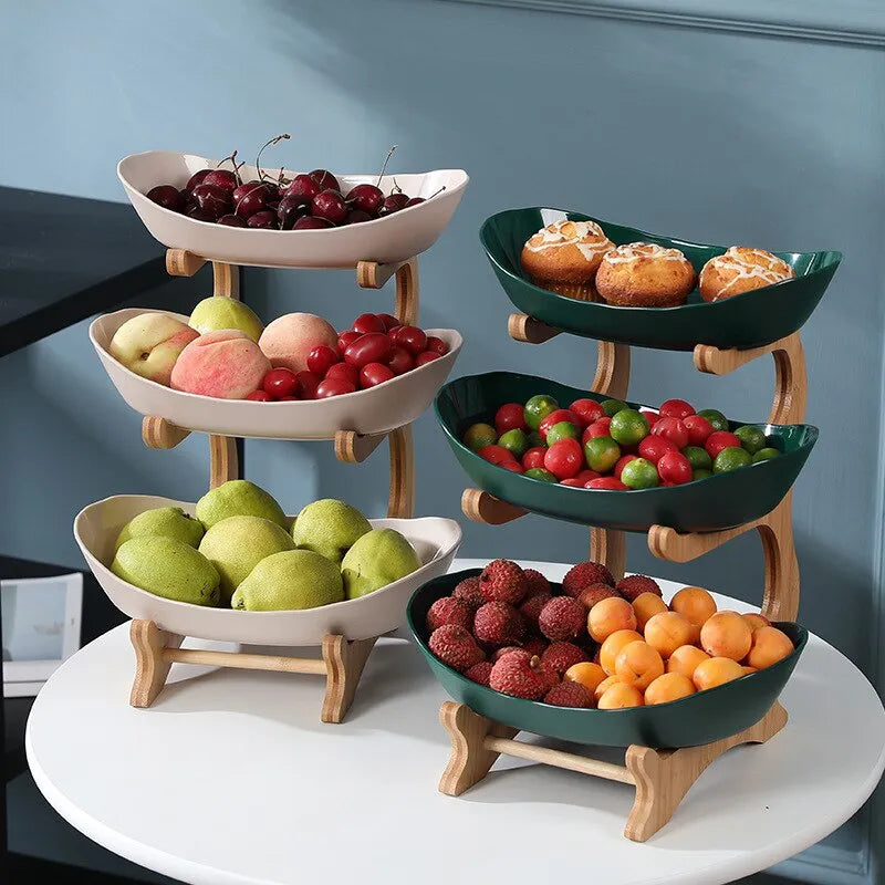 Stilvolle Metall-Obstschale mit 2 oder 3 Ebenen – StackFruit