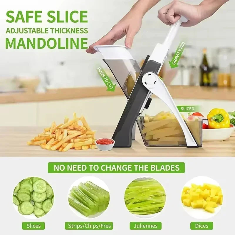 Sichere 5-in-1 Gemüseschneider (1+1 gratis) - VeggieChop Pro