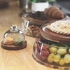 Glasschale mit Holzdeckel - NatureLux