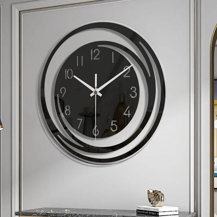 Moderne Schwarze Wanduhr aus Acryl - ScandiTime