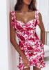 Luftiges Wickelkleid mit Blumenprint & Rüschen – schmeichelhafte Passform für den Sommer – Sylvia