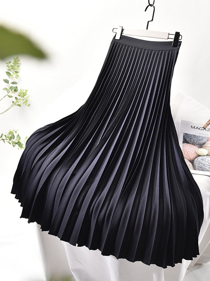 Trendy High-Waisted Pleated Skirt - Sofia