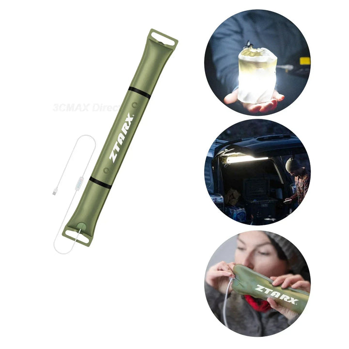 Inflatable Solar LED Tube Lamp – LumiGlow Pro